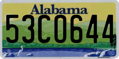 AL license plate 53CO644