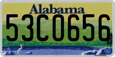AL license plate 53CO656
