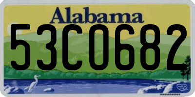 AL license plate 53CO682