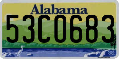 AL license plate 53CO683