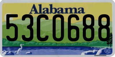 AL license plate 53CO688