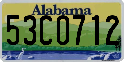 AL license plate 53CO712