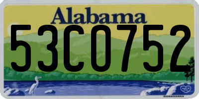 AL license plate 53CO752