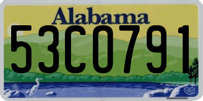 AL license plate 53CO791