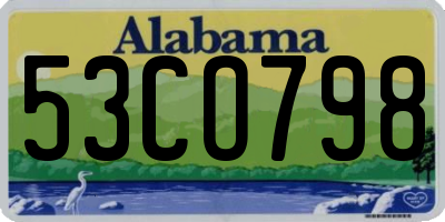 AL license plate 53CO798