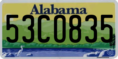 AL license plate 53CO835