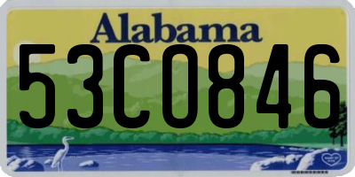 AL license plate 53CO846