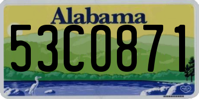 AL license plate 53CO871