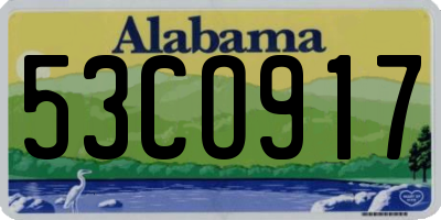 AL license plate 53CO917