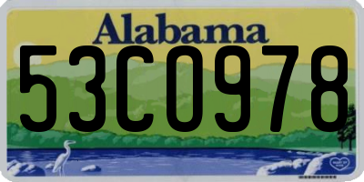 AL license plate 53CO978