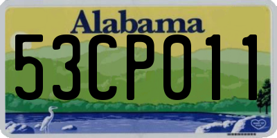 AL license plate 53CP011