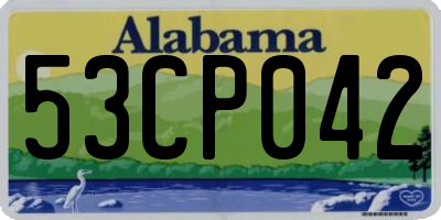 AL license plate 53CP042