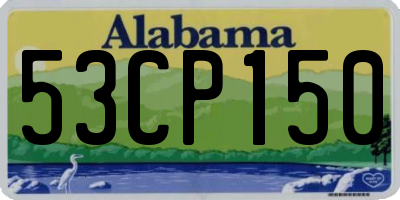 AL license plate 53CP150