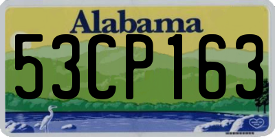 AL license plate 53CP163