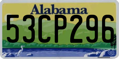 AL license plate 53CP296