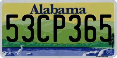 AL license plate 53CP365
