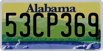 AL license plate 53CP369