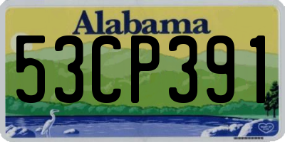 AL license plate 53CP391