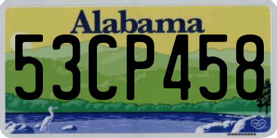 AL license plate 53CP458