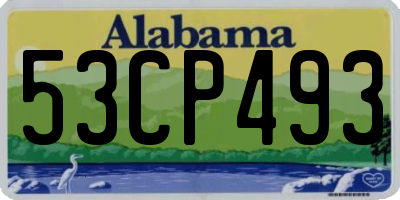 AL license plate 53CP493