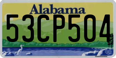 AL license plate 53CP504
