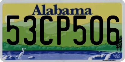 AL license plate 53CP506