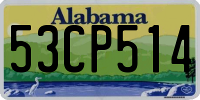 AL license plate 53CP514