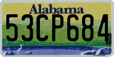 AL license plate 53CP684