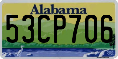 AL license plate 53CP706
