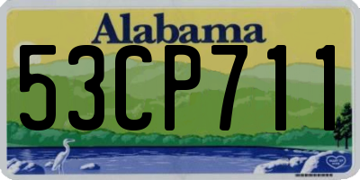 AL license plate 53CP711