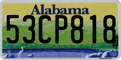 AL license plate 53CP818