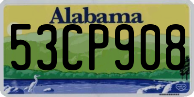 AL license plate 53CP908