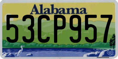 AL license plate 53CP957