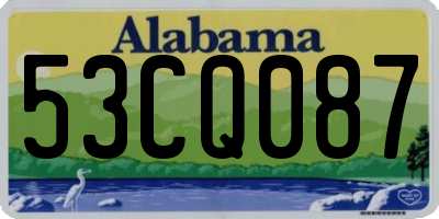 AL license plate 53CQ087