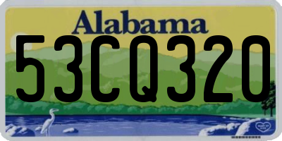 AL license plate 53CQ320