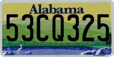 AL license plate 53CQ325