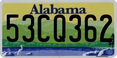 AL license plate 53CQ362