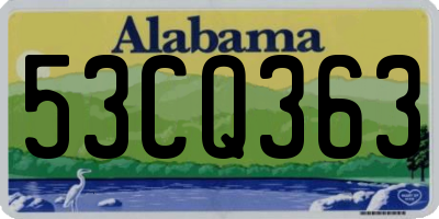 AL license plate 53CQ363