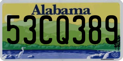 AL license plate 53CQ389