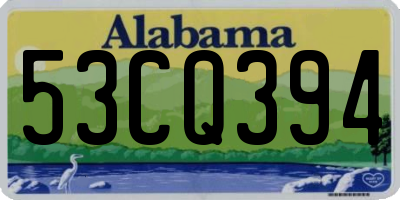 AL license plate 53CQ394