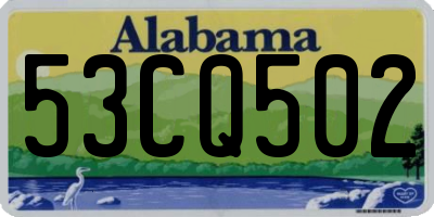 AL license plate 53CQ502