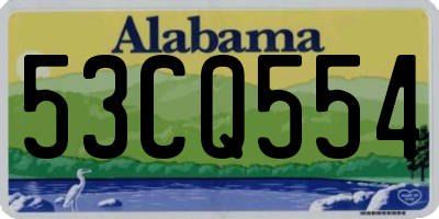 AL license plate 53CQ554