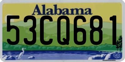 AL license plate 53CQ681