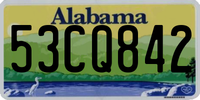 AL license plate 53CQ842