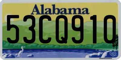 AL license plate 53CQ910