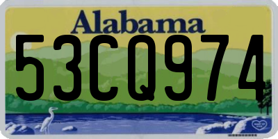 AL license plate 53CQ974