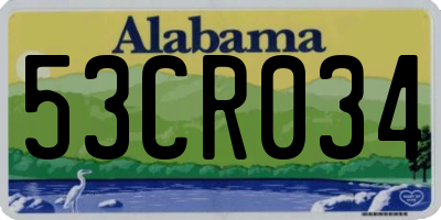 AL license plate 53CR034