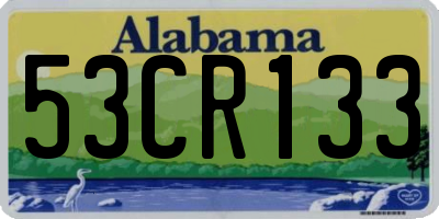 AL license plate 53CR133