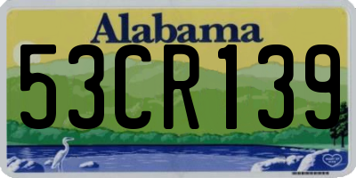 AL license plate 53CR139