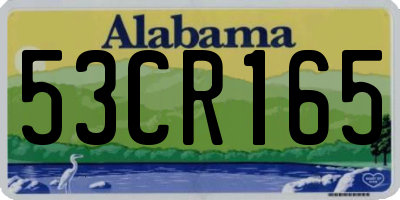 AL license plate 53CR165